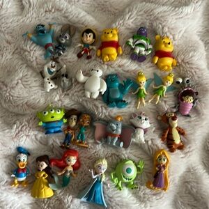Disney Mini Toys Lot Figurines Minnie Mickey Donald Duck Olaf Jiminy‎ Cricket